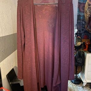 American Eagle Outfitters knee length Maroon “SWING STYLE” Cardigan